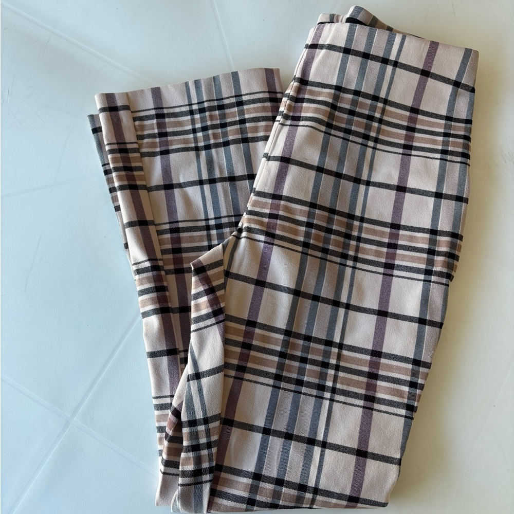 Jules & Leopold Plaid Trousers in Black and Cream
